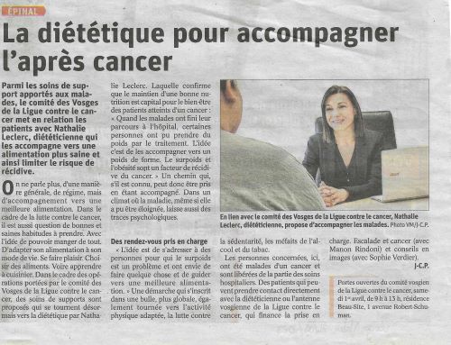 Suivi Nutritionnel après cancer à Epinal